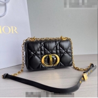 Shop Discount Dior Small Caro Chain Bag in Quilted Macrocannage Calfskin M9241 Black/Gold 2023