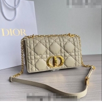 Super Quality Dior Medium Caro Chain Bag in Quilted Macrocannage Calfskin M9242 Light Beige 2023