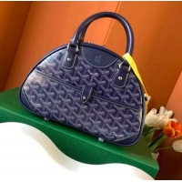 Luxury Cheap Goyard Vintage Bowling Bag Small GY8822 Navy Blue