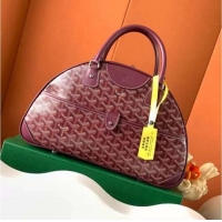 Good Taste Goyard Vintage Bowling Bag Large GY8824 Burgundy