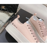 Reasonable Price Chanel Canvas Platform Sneakers Light Pink 091150