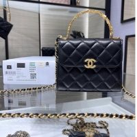 Luxury Discount CHANEL 22B Kelly Top Handle Bag AP2945Y Black