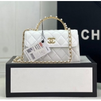 Good Product CHANEL 22B Kelly Pearl Top Handle Bag AP3562 White