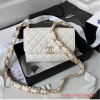 Buy Inexpensive Chanel SMALL FLAP BAG AS3572 White