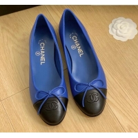 Best Product Chanel Classic Calfskin Ballet Flat Blue 915027