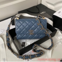 Trendy Design Chanel SMALL FLAP BAG AS3572 Blue