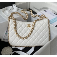 Famous Brand Chanel LARGE HOBO BAG AS4287 White