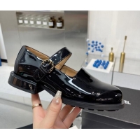 Best Price Chanel Patent Calfskin Mary Janes Shoes Black 925036