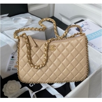 Reasonable Price Chanel LARGE HOBO BAG AS4287 Apricot