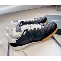 Lower Price Chanel Quilted Calfskin Sneakers G45335 Black 011015