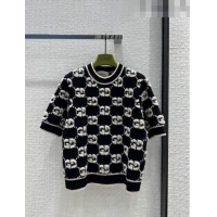 Promotional Gucci Wool GG Short-sleeved Sweater G102335 Black 2023