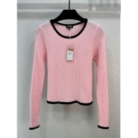 Top Design Chanel Knit Sweater CH102337 Pink 2023