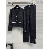 ​Well Crafted Chanel Wool Cardigan and Pants CH102601 Black 2023