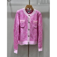 Classic Inexpensive Chanel Wool Cardigan CH102628 Pink 2023