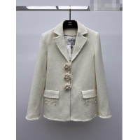 Pretty Style Chanel Tweed Jacket CH102636 Beige 2023