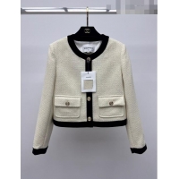 ​Well Crafted Chanel Short Tweed Jacket CH102637 Beige 2023