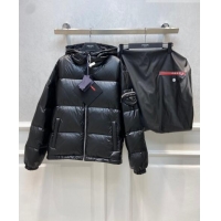 Reasonable Price Prada Down Jacket for Women and Men P102638 Black 2023