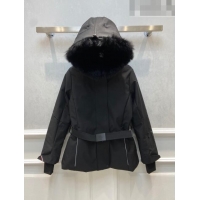 ​Promotional Moncler Down Jacket with Fox Fur M102639 Black 2023