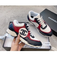 Charming Chanel Calfskin Sneakers G45333 White/Black/Red 011068