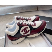 Good Product Chanel Calfskin Sneakers G45333 Burgundy 011070