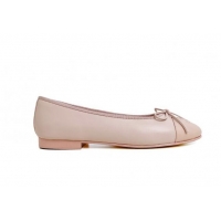 Luxurious Chanel Leather Classic Ballet Flat Light Pink 016012