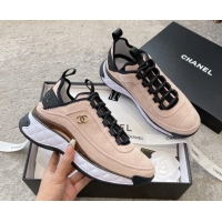 Best Price Chanel Suede Sneakers G39070 Nude Pink 025102