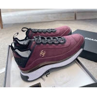 Unique Style Chanel Suede Sneakers G39070 Grape Purple 025104