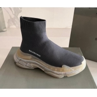 Best Price Balenciaga Speed Knit Ankle Boots Black/Beige 016039