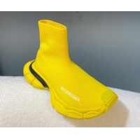 Durable Balenciaga 3XL Knit Speed Ankle Boots Yellow 104063