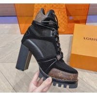 Original Cheap Louis Vuitton Star Trail Ankle L;ace-up Boot 9cm Black 912035