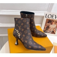 Best Quality Louis Vuitton Sparkle Heel Ankle Boots 6.5cm in Monogram Canvas 918040