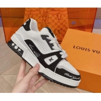 Trendy Design Louis Vuitton LV Trainer Sneakers in Leather White/Black2 926117