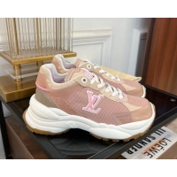 Charming Louis Vuitton Run 55 Sneakers in Mesh Pink 1ABVI8