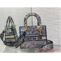 Pretty Style Dior MEDIUM LADY D-LITE BAG Embroidery M0565OE-1