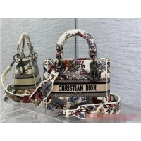 Good Product Dior MEDIUM LADY D-LITE BAG Embroidery M0565OE-5