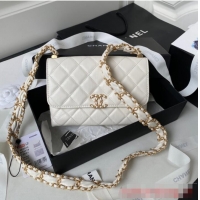 Good Product Chanel SMALL FLAP BAG AS3572 White