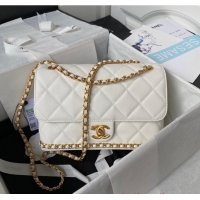 Promotional Chanel SMALL FLAP BAG AS4489 White