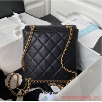 Famous Brand Chanel SMALL BACKPACK AS4490 black