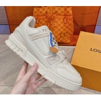 Buy Duplicate Louis Vuitton LV Trainer Sneakers in Calf Leather White 025130