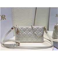 Buy Discount MISS DIOR MIDI MINI BAG white Cannage Lambskin S6006ONM