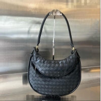 Inexpensive Bottega Veneta Medium Gemelli Shoulder Bag in Intrecciato Leather 764281 Black 2023