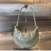 Top Grade Bottega Veneta Small Gemelli Shoulder Bag in Intrecciato Leather 776764 Travertine Green 2023