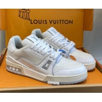 Luxury Louis Vuitton LV Trainer Sneakers in Calf Leather White 106076