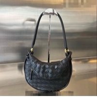 Well Crafted Bottega Veneta Small Gemelli Shoulder Bag in Intrecciato Leather 776764 Black 2023