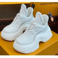 Low Cost Louis Vuitton LV Archlight 2.0 Platform Sneakers in Calf Leather and Mesh White 121001