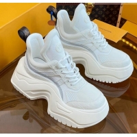 Good Quality Louis Vuitton LV Archlight 2.0 Platform Sneakers in Calf Leather and Mesh White 121003