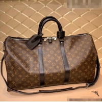 Promotional Louis Vuitton Monogram Canvas Keepall Bandouliere 50 Travel Bag M56713 Brown/Black