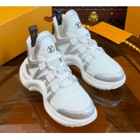 Unique Style Louis Vuitton LV Archlight Sneakers in Monogram Calf Leather Silver 121017