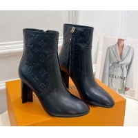 Buy Discount Louis Vuitton Silhouette Ankle Boots 8.5cm in Black Calf Leather 121029