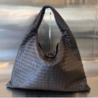 Top Quality Bottega Veneta Large Hop Hobo Bag Intrecciato Calf Leather 763970 Fondant Brown 2023